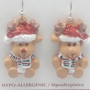 Hypo-allergenic Reindeer Earrings  - New